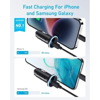 انكر 323 شاحن سياره بقوه 52.5 واط - اسود